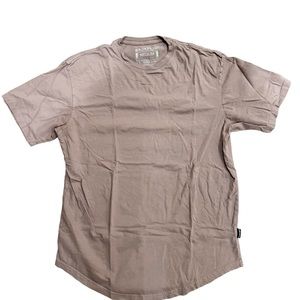 Bronxton brown curved hem tee